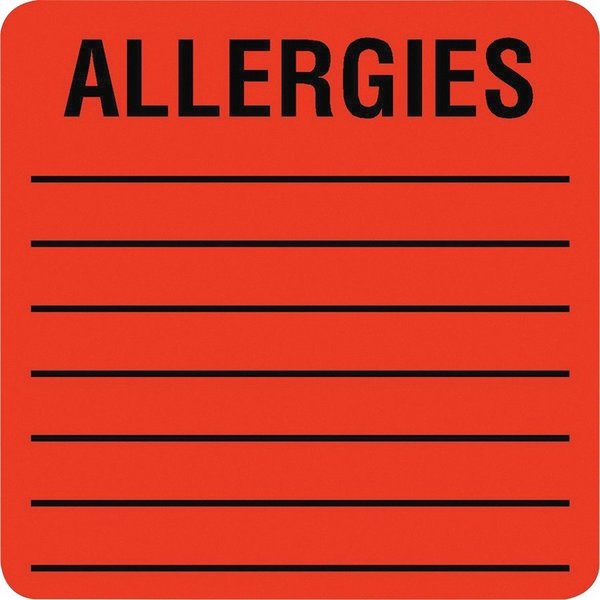 Tabbies Label, Allergic To, Flrd Pk TAB40560
